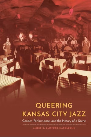 book cover for kansas city jazz, features a night club room