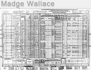 Madge Wallace census record