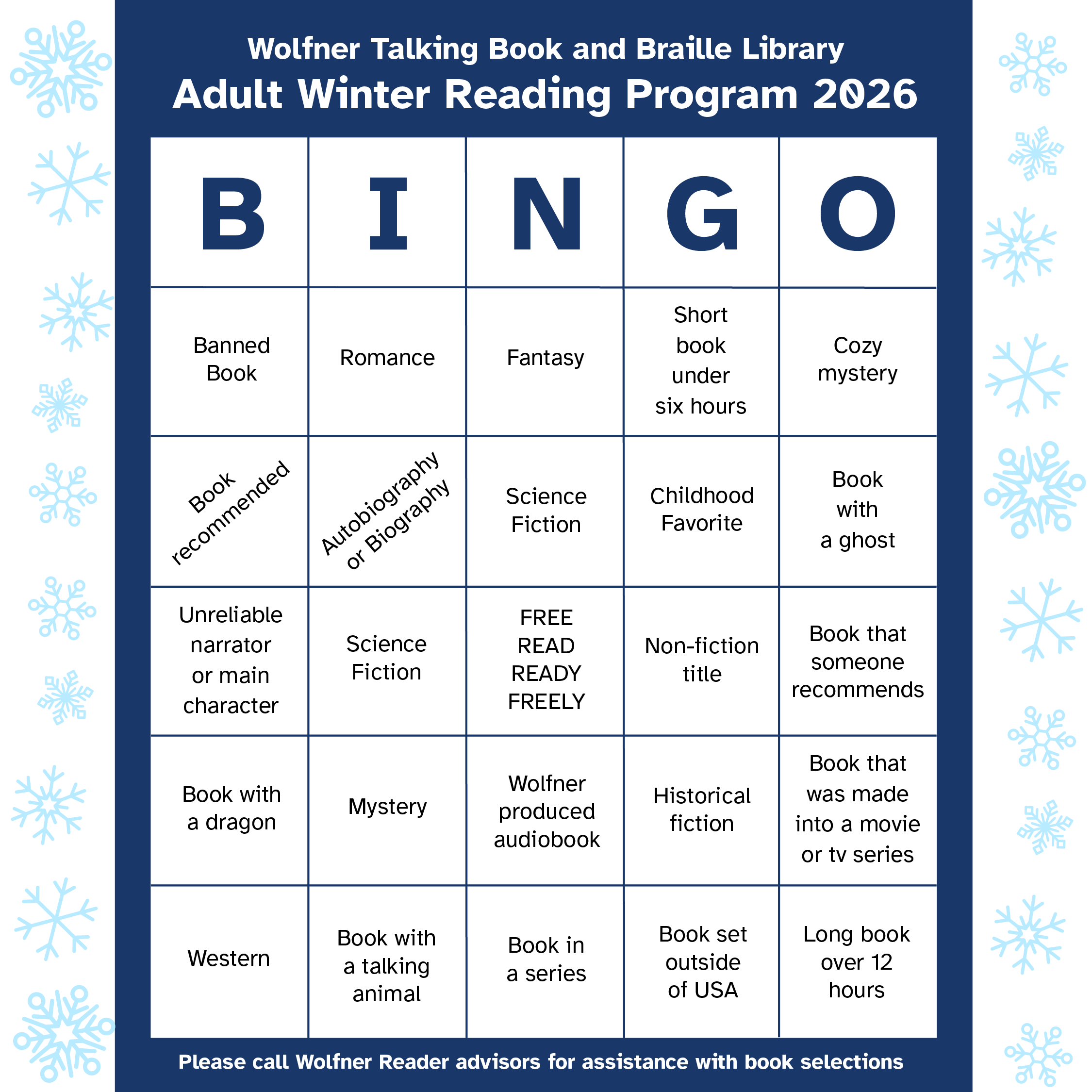 December Bingo Card Graphic