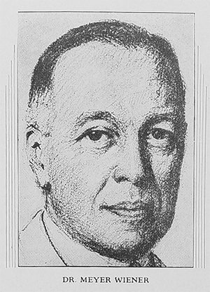 A drawn portrait of Doctor Meyer Wiener