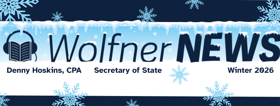 Newsletter banner hyperlinked to accessible formats