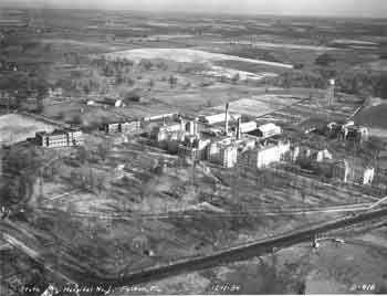 Aerial view of State Hospital No. 1 from the southwest, 1934.