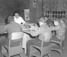 Class of pre-adolescent boys at the Fulton State Hospital's Youth Center, c. 1959.