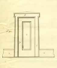 Building details for the Missouri Lunatic Asylum, Solomon Jenkins, Architect, 1849.