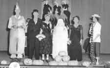 Patients in costume at a Halloween party.