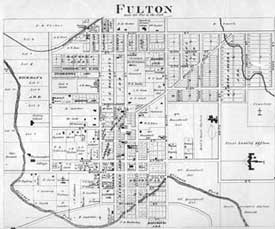 Map of Fulton, Missouri, 1876.