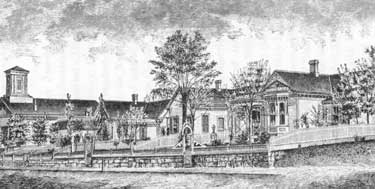 Row of houses in Fulton, Missouri, c 1890.